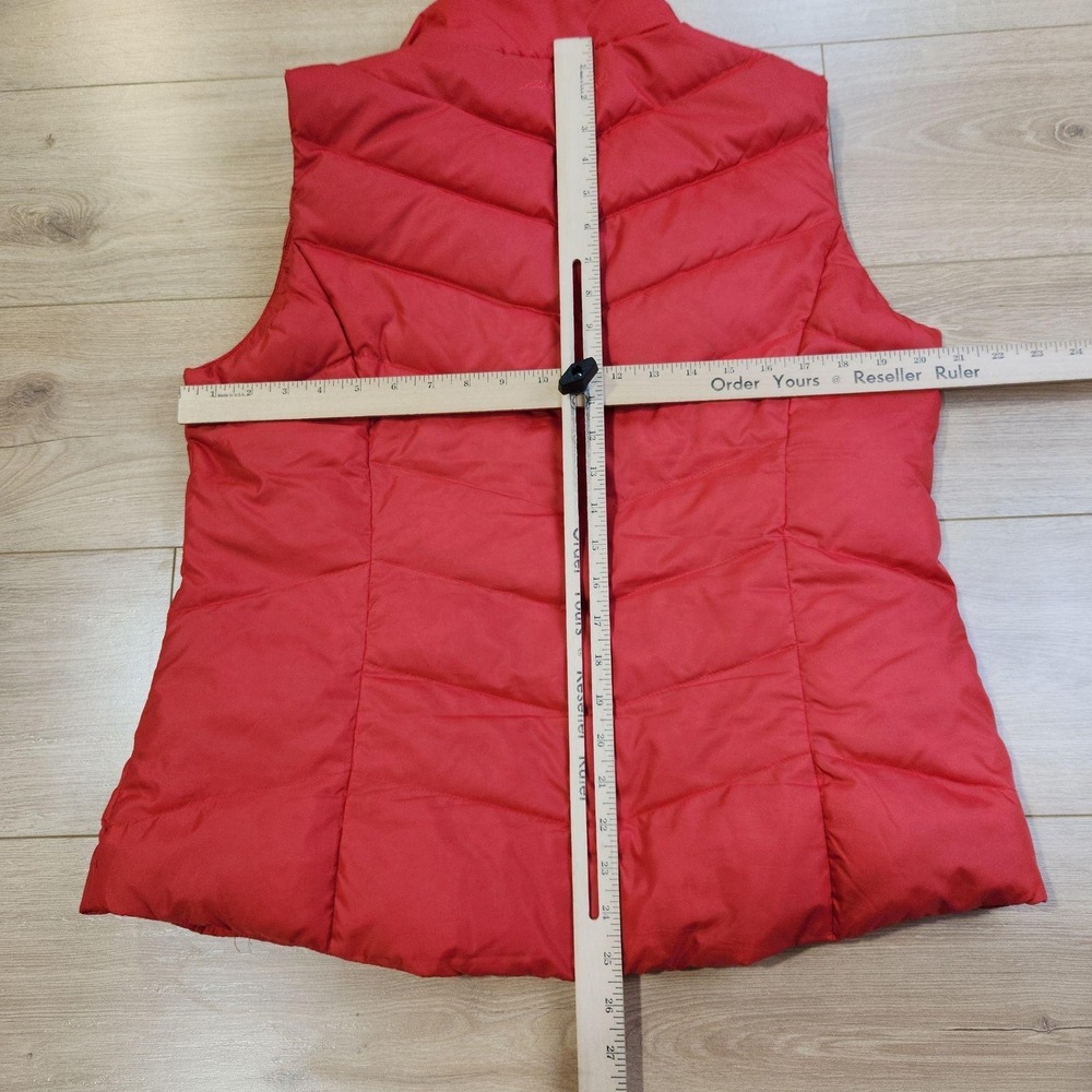 Eddie Bauer Vest Womens Large Red Quilted Puffer Full Zip Outdoor Warm Casual - Picture 4 of 7